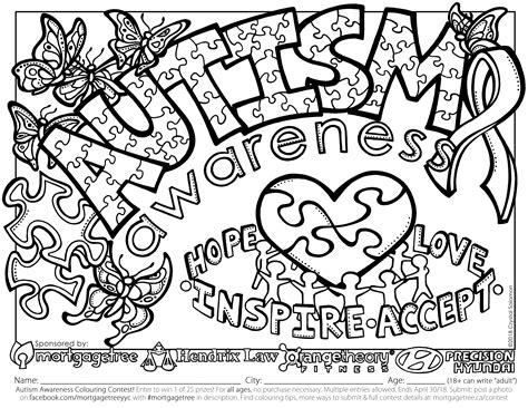 Free Printable Autism Coloring Pages